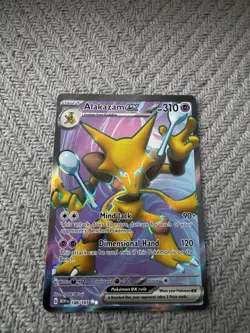 Pokemon TCG Alakazam ex 188/165 Scarlet & Violet 151 Ultra Rare Holo EN 2023 - Image 2