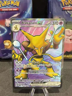 Pokemon TCG Alakazam ex 188/165 SV 151 Ultra Rare Holo English NM+! - Image 1