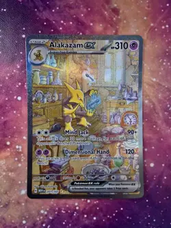 Pokemon TCG Alakazam ex 201/165 SV Scarlet & Violet 151 SIR Full Art Holo NM - Image 1