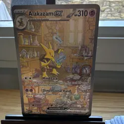 Pokemon TCG SV 151 Alakazam ex 201/165 Holo Full Art SIR EN 310HP - Image 1