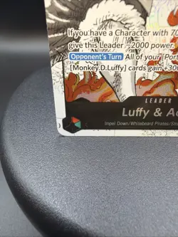 One Piece ST30-001 Alt Art Leader Luffy & Ace Trading Card - Image 5