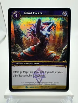 World of Warcraft TCG Foil Promo Death Knight Starter Deluxe Mind Freeze - Image 1