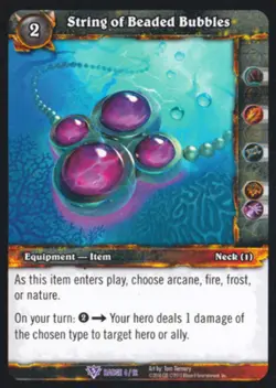 World of Warcraft TCG String of Beaded Bubbles - Badge of Justice - Image 1