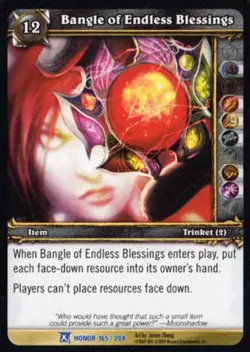 World of Warcraft TCG Bangle of Endless Blessings - Fields of Honor 165/208 - Image 1