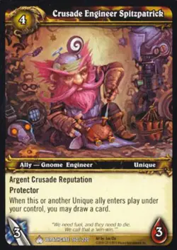 World of Warcraft TCG Crusade Engineer Spitzpatrick - Wrathgate 160/220 - Image 1
