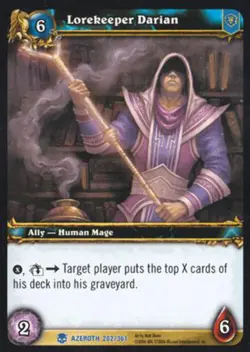 World of Warcraft TCG Lorekeeper Darian - Heroes of Azeroth 202/361 - Image 1