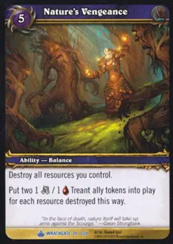 World of Warcraft TCG Nature's Vengeance - Wrathgate 34/220 - Image 1