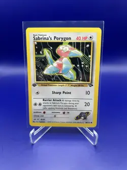 Pokemon TCG Sabrina's Porygon 98/132 1st Edition Gym Challenge English LP - Image 1