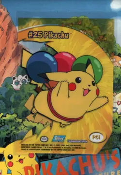 Pokemon TCG Topps 2000 Pikachu #25 Clear Card PC1 TV Animation NM - Image 1