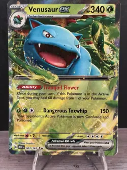 Venusaur EX 2023 S&V 151 Double Rare Holo Pokemon Card 003/165 (NM) - Image 1