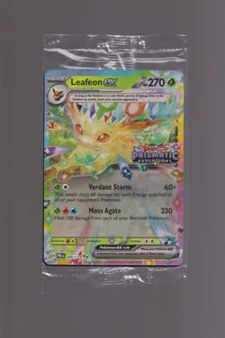 Leafeon ex 006/131 Prismatic Evolutions Stamped Sealed Promo Pokemon TCG Card NM - Image 1