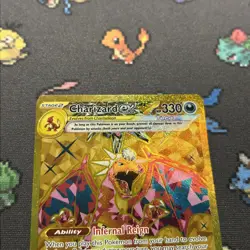Charizard 228/197 NM -Secret Rare Gold Pokemon Card- Obsidian Flames (1k) - Image 2