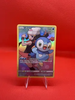 2019 Pokemon TCG Piplup Full Art Holo Secret Rare Card Cosmic Eclipse 239/236 LP - Image 1