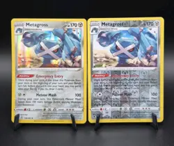Pokemon Card Metagross Silver Tempest 119/195 Reverse Holo & Holo Rare Bundle - Image 1