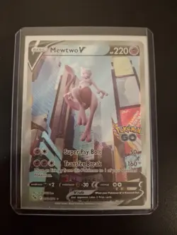 Pokemon TCG Mewtwo v Alt Art Full Art Holo Ultra Rare Card 072/078 - Image 1