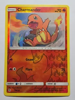 Charmander 7/68 Common Hidden Fates Pokemon Reverse Holo NM - Image 1