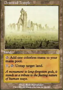 MTG Deserted Temple, Odyssey, Heavily Played, English - Image 1