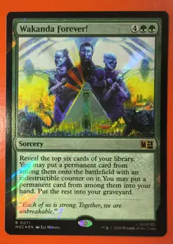 MTG: MARVEL SUPER HEROES, WAKANDA FOREVER! RARE, 0071, SURGE FOIL MSC - Image 1