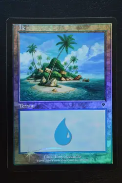 Magic The Gathering MTG ISLAND (335) FRENCH FOIL Invasion LP Lightly Played - Image 1