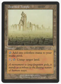 Deserted Temple 2001 Odyssey Colorless Rare Land MTG NM AZ2 - Image 1