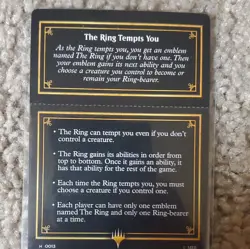 Wizards of the Coast MTG The Ring Emblem Token 0013 LOTR Tales 2023 Eng - Image 2