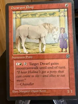MTG Magic the Gathering Homelands Dwarven Pony 1244 - Image 1