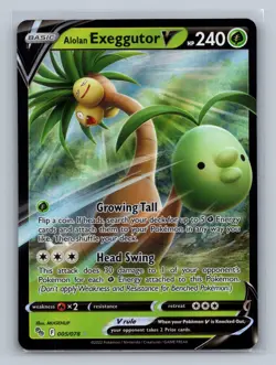 Alolan Exeggutor V Holo Ultra Rare Pokemon GO 005/078 NM - Image 1