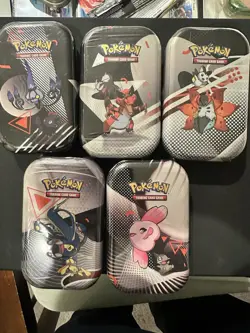 Pokemon Black Bolt White Flare 1x Mini Tin (Random Design) - Factory Sealed NEW - Image 1