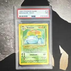 Pokemon 1999 Venusaur 015/102 Base Set Holo Rare PSA 7 English - Image 1