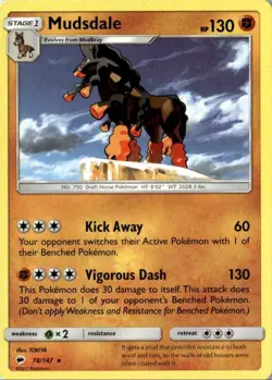 2017 Sun & Moon Burning Shadows Mudsdale 78/147 - Image 1