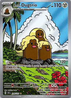 ALOLAN DUGTRIO 208/191 ILLUSTRATION RARE SURGING SPARKS HOLO - Image 1