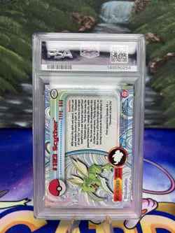 2000 Topps Chrome Pokemon T.V. Scyther #123 PSA 7 Animation Series 3-Foil - Image 2