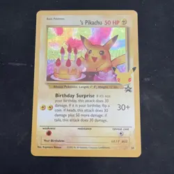 Pokemon Pikachu TCG Holo Rare Birthday Celebrations Card #24 - Image 1