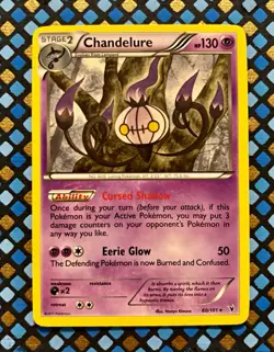 Pokemon TCG Chandelure 60/101 Noble Victories Regular Rare English Stage 2 130HP - Image 1