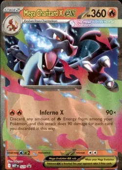 Mega Charizard X ex 029 Holo Promo ME: Mega Evolution Promo Pokemon Near Mint - Image 1