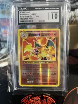 Charizard 11/108 Evolutions Reverse Holo CGC 10 Holo Rare 2016 Pokemon TCG - Image 1