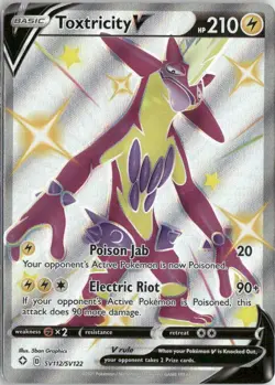 Toxtricity V SV112/SV122 Holo V Rare Shining Fates Shiny Vault Pokemon Near Mint - Image 1