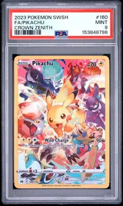 PSA 9 Pikachu 160/159 Pokemon Crown Zenith Secret Rare - Image 1