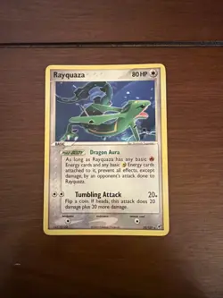 Rayquaza Non-Holo 22/107 - EX Deoxys 2005 - Vintage Non-Holo Rare Pokemon TCG - Image 1