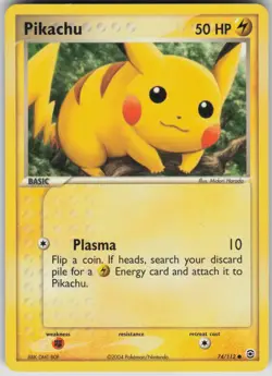 Pokemon TCG Pikachu Common FireRed & LeafGreen 74/112 - Image 1
