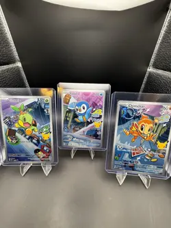 Pokemon 1st Partner Illustration Collection - Turtwig - Chimchar - Piplup - Image 1