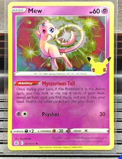 Mew 011/025 Pokemon Celebrations *Rare* 25th Anniversary - Image 1