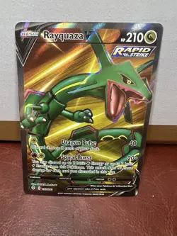 Pokemon SWSH07 Evolving Skies Rayquaza V 193/203 Full Art Ultra Rare LP - Image 1