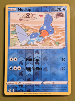 Pokemon TCG Mudkip 62/264 Fusion Strike Common Reverse Holo Nm - Image 1