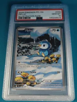 2025 Pokemon TCG - Piplup IR Phantasmal Flames #098 - Gem Mint PSA 10 - Image 3