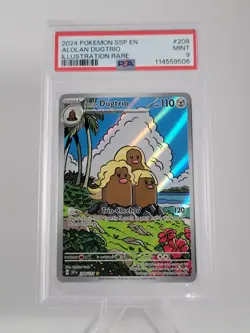 Pokemon - Alolan Dugtrio - Surging Sparks - 208/191 - Illus. Rare- PSA 9 Mint - Image 3