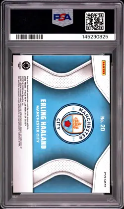 2025 Prizm FIFA Club World Cup Erling Haaland Silver Prizm PSA 10 - Image 2