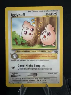 Pokemon TCG Igglybuff Black Star Promo 36 WOTC Promo LP - Image 1
