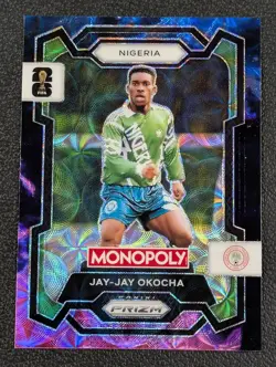 2026 Panini Monopoly Prizm FIFA World Cup #82 Jay-Jay Okocha Nigeria NEBULA SSP - Image 1
