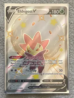 Pokemon TCG Sword & Shield Promo SHINY ELDEGOSS V SWSH84 Holo Rare - Image 1